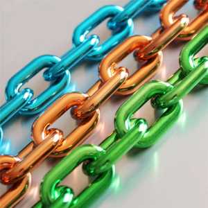 Cadena de pared de resina grande, estilo moderno, mezcla de colores, hecha a mano, punk, hueca, gruesa, larga, para decoración del hogar - Product Image 1