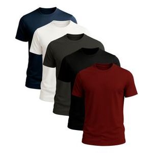 Camiseta Básica para Hombre, Manga Corta, Cuello Redondo, Algodón, Estilo Casual, Ropa Deportiva, Ropa de Calle - Product Image 5