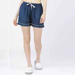Shorts en coton tricoté pour femme BlackFox, taille mi-haute, cordon de serrage, couleur unie, respirant, décontracté, pour l'entraînement - Product Image 3