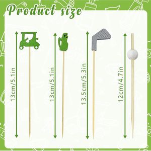200 Pezzi di Spiedini Decorativi a Tema Golf da 4,7 Pollici, Stuzzicadenti per Cocktail, Sandwich, Frutta e Antipasti - Product Image 1