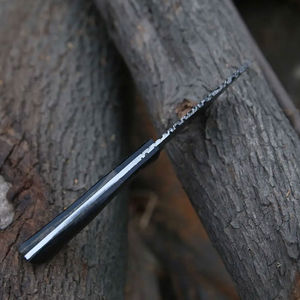 Cuchillo de hoja curva de acero de Damasco hecho a mano con mango de madera para caza, cuchillos afilados con hoja de Damasco. - Product Image 6