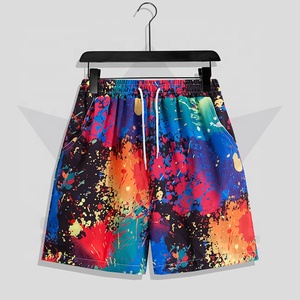 Shorts de Playa para Hombre con Estampado Floral, Cintura Media, Cordón Ajustable, Secado Rápido, Poliéster, con Bolsillos Laterales - Product Image 6