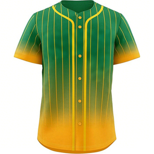 เสื้อเบสบอลสีเทาแบบกำหนดเอง คอวี ติดกระดุม แขนสั้น สีพื้น ชุดซอฟต์บอล - Product Image 2