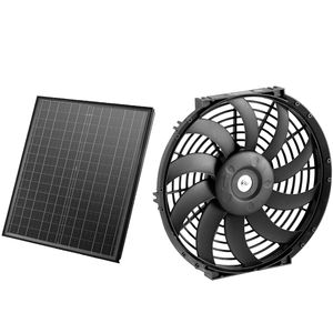 Ventilatore da tetto a energia solare da 12 pollici con montaggio a gable, termostato regolabile, 1300 CFM, velocità singola, rete esterna per raffreddamento - Product Image 1
