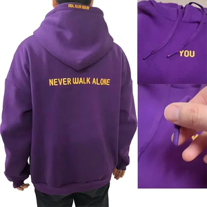Customize 100% Organic Cotton Drop-shoulder Casual Pullover Hoodies for Women Breathable Hooded Collar Front Badge <b>Decoration</b> - Product Image 2