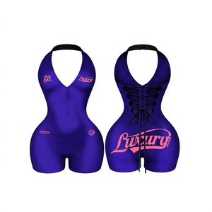 Protect Style Apparels Body sculptant de luxe pour femme, rouge, col licou, sans manches, dos lacé, effet ventre plat, coupe ajustée sexy - Product Image 5
