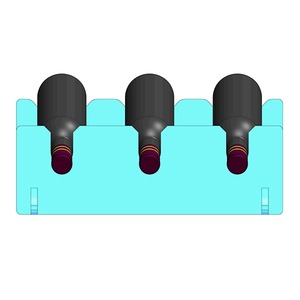Estante Flotante Independiente para 3 Botellas, Perchero Clásico con Fácil Montaje para Uso en Interiores - Product Image 4