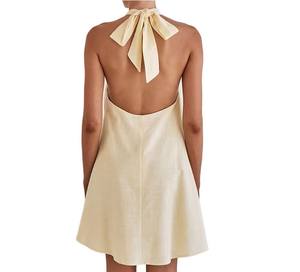 Vestido Casual de Cuello Halter Tejido 100% Algodón - Product Image 3