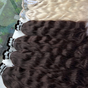Extensions de cheveux vierges vietnamiens RUSA en vrac 100g, tissage double trame à la machine, super double drawn, pointes pleines, toutes couleurs - Product Image 1