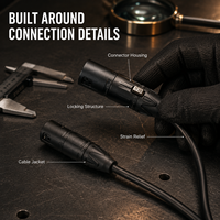 Câble audio XLR à faible bruit, mâle vers femelle, pour microphone, mixeur, équipement de scène, longueur personnalisée, OEM ODM