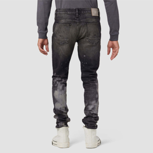 Jeans noirs skinny déchirés pour hommes, denim élégant et déchiré, coupe slim, parfaits pour les tenues décontractées et streetwear. - Product Image 2