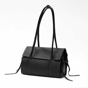 Bolsos de Mano de Cuero Negros Casuales de Lujo con Asa Superior para Mujer, Populares y Sencillos, al por Mayor - Product Image 1