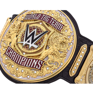Cinturón de Campeonato Mundial de Parejas de la WWE con Detalles y Adornos Dorados, Cinturones de Lucha Icónicos para Fanáticos - Product Image 6
