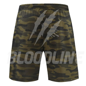 BLOODLINE Men's <b>Camouflage</b> Sport <b>Shorts</b> Mid Waist Drawstring Quick Dry Zipper Pockets Casual Athletic Wear - Product Image 1