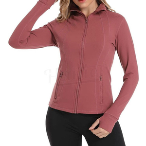 Veste de yoga et de sport pour femme ZYLO INDUSTRIES, personnalisée, 100% nylon, extensible dans quatre directions, sans couture, col roulé, manches longues, haute qualité - Product Image 3