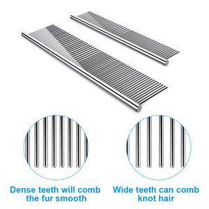 Peigne de toilettage pour animaux de compagnie en acier inoxydable écologique pour chiens et chats |   Peigne démêlant professionnel anti-rouille à 48 dents - Product Image 3
