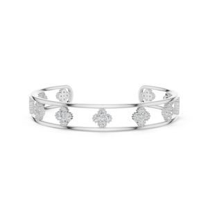 Aurum Diam 925 <b>Silver</b> Women's Open <b>Cuff</b> <b>Bracelet</b> Name Pendant Micro Pave Moissanite Charm EGI Certified Crown Shape Gift - Product Image 2