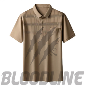 Camiseta de Manga Corta para Hombre Bloodline, Negra, con Logotipo Frontal, Corte Regular Formal, Tejido de Algodón Transpirable de 220g - Product Image 4