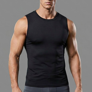 Men <b>Weightlifting</b> Wear Compression Tank Top Gym Fitness Slim Fit Vest Top Men Yoga Exercise Wear Sporty Style <b>Singlet</b> O Neck - Product Image 1