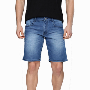 Shorts en jean pour hommes de haute qualité 100% coton, bleu délavé, confortables, décontractés, pour l'été, prix de gros, faible MOQ - Product Image 1