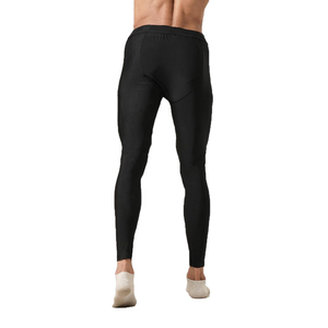Leggings de Compresión Largos para Hombre, Negros, Cintura Elástica, Spandex, Poliéster, Algodón, Secado Rápido - Product Image 4