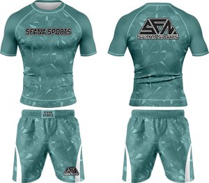 Men's BJJ No Gi Compression Set with Rash Guard and Fight Shorts for MMA Gym Workout and Training Use - Product Image 4