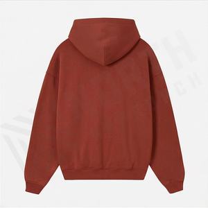 Sweat à capuche en molleton de coton de qualité supérieure, imprimé et brodé sur mesure, coupe oversize, écologique, style streetwear décontracté pour l'hiver - Product Image 2