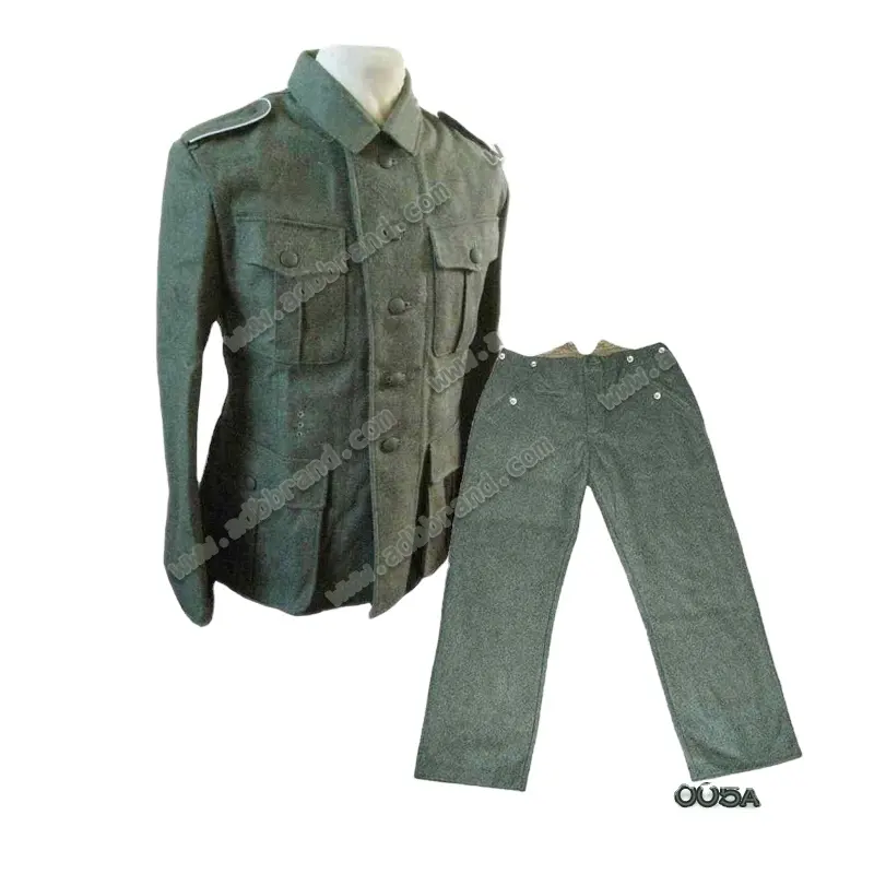 WW2 tedesco uniforme HEER M40 tunica di campo con pantaloni IN campo grigio o grigio lana con lana SMAE colore noi