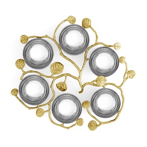 Bol à fruits en aluminium, centre de table moderne, luxe décoratif, or, écologique, durable, 2026 Saleem International - Product Image 1