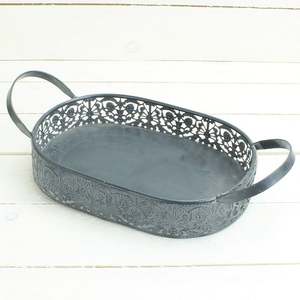 Plat de service en acier galvanisé pour pique-niques, voyages de camping sécurisés, fêtes barbecue en extérieur – Essentiels pour l'extérieur, plats et assiettes adaptés à l'extérieur - Product Image 5