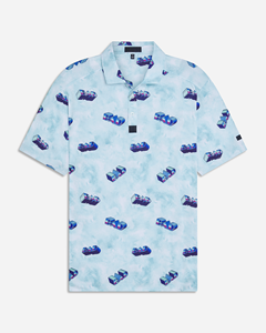 Camisas de Polo de Golf para Hombre, Estampadas, de Manga Corta, a Rayas, de Alto Rendimiento, que Absorben la Humedad - Product Image 1