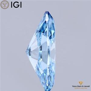 Diamante Cultivado en Laboratorio CVD con Certificado IGI, 3.00 Quilates, Corte Marquesa, Color Azul Intenso, Claridad VS1, Elaborado para Durar Siempre - Product Image 4