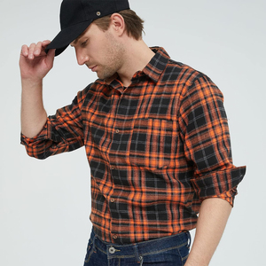 Camisa de Franela Informal de Manga Larga con Botones, Corte Regular, Antiarrugas, Ropa de Lujo a la Moda - Product Image 2