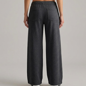 OEM/ODM Polyester/Cotton Blend Wide Leg Breathable Winter <b>Lace</b> Embroidery Jogger Pants Women Custom Logo Hip Hop Style - Product Image 6