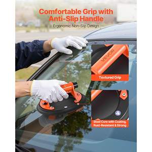 Ventosa de Vacío para Vidrio de 8 Pulgadas, Capacidad Máxima de Elevación de 429 Libras, Mango de Metal, Herramienta de Ventosa para Azulejos Grandes, Paneles de Yeso y Ventanas, Paquete de 2 - Product Image 5