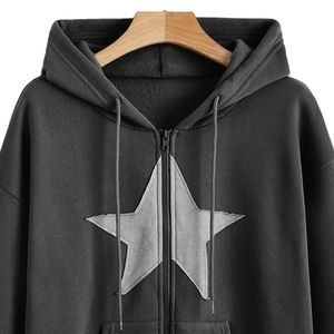 เสื้อฮู้ดดี้โอเวอร์ไซส์สไตล์วินเทจสำหรับผู้ชาย ผ้าฝ้ายผสม 100% ซับในขนแกะ กันลม เหมาะสำหรับฤดูหนาว ลุคย้อนยุคแบบทำสีซีดและขาดๆ - Product Image 6