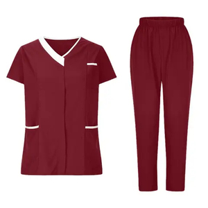 Scrubs Uniforms Medical Hospital Nursing <b>Sets</b> Women Custom Unisex <b>Set</b> Hot <b>Doctor</b> Sale Short Workwear Casual Wear - Product Image 1