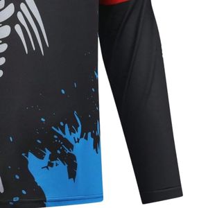 Camisa de Pesca de Manga Larga con Estampado por Sublimación, Secado Rápido, UPF 50, Unisex, Ropa de Exterior, Diseño de Esqueleto de Pez Azul y Negro, Impermeable - Product Image 5