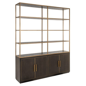 Estante Moderno de Madera con 6 Estantes y Armario de Almacenamiento para Sala de Estar, Muebles para el Hogar - Product Image 3