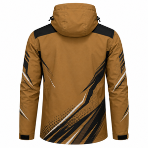 Custom Men Waterproof Zipper Hooded Soft Shell Outdoor Tactical Windbreaker Hiking <b>Workwear</b> Breathable Eco-Friendly Multi-Pocket - Product Image 2
