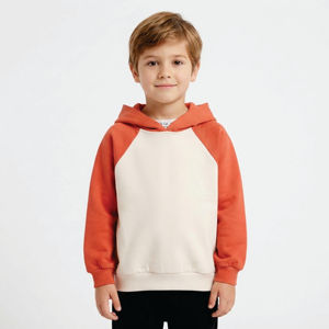 Sweat-shirts à capuche pour bébés en coton avec manches raglan personnalisées, brodés, pour enfants, garçons et filles, avec votre propre design - Product Image 1