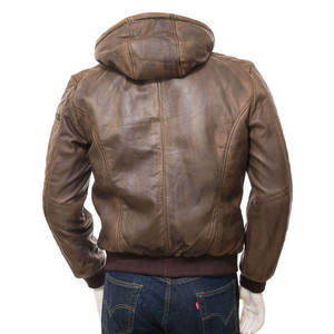 Veste en cuir pour homme style streetwear OEM – Qualité supérieure, prix imbattable, veste d'hiver unie et tendance - Product Image 2