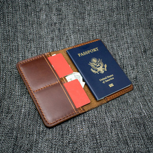 Personalized Genuine Leather <b>Passport</b> <b>Wallet</b> Travel <b>Holder</b> RFID Protection Credit Card Slots Custom <b>Wallets</b> in affordable price - Product Image 3