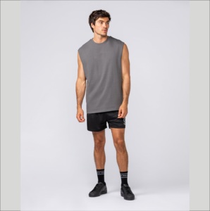 <b>Men's</b> Pure Cotton Sleeveless Fitness <b>Vest</b> Casual Bodybuilding Summer Sports Tops for <b>Running</b> Training Gym <b>Vests</b> Manufacture - Product Image 1