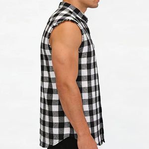 เสื้อเชิ้ตแฟลนเนลแขนกุดลำลองลดราคาพิเศษ ทรงปกติ ติดกระดุม ผ้าไม่ยับ แฟชั่นหรูหรา - Product Image 3