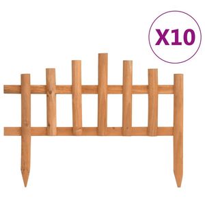 10 Pezzi Bordure per Prato in Legno di Abete Ornamenti da Giardino 14,4 Pollici - Product Image 1