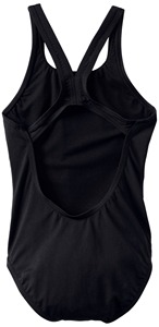 Maillot de bain une pièce pour femme, bleu uni, dos croisé, design ajouré, tissu extensible - Product Image 2