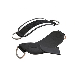 Nouveauté 2026 : Sangles de cheville ajustables en néoprène rembourré avec double anneau en D pour machines à câble et équipements de gym - Product Image 2