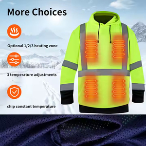 High Visibility Reflective Safety Hoodie Workwear <b>Jacket</b> for Construction Industrial Outdoor <b>Workers</b> Men - Product Image 3