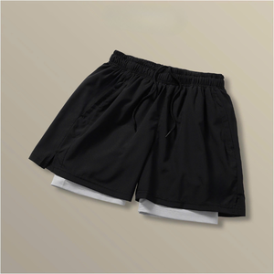 Custom Logo <b>Running</b> <b>Shorts</b> Drawstring 5 Inch Inseam Quick Dry Premium Sport Wear Polyester 2 in 1 <b>Men</b> Gym <b>Shorts</b> Manufacturer - Product Image 2